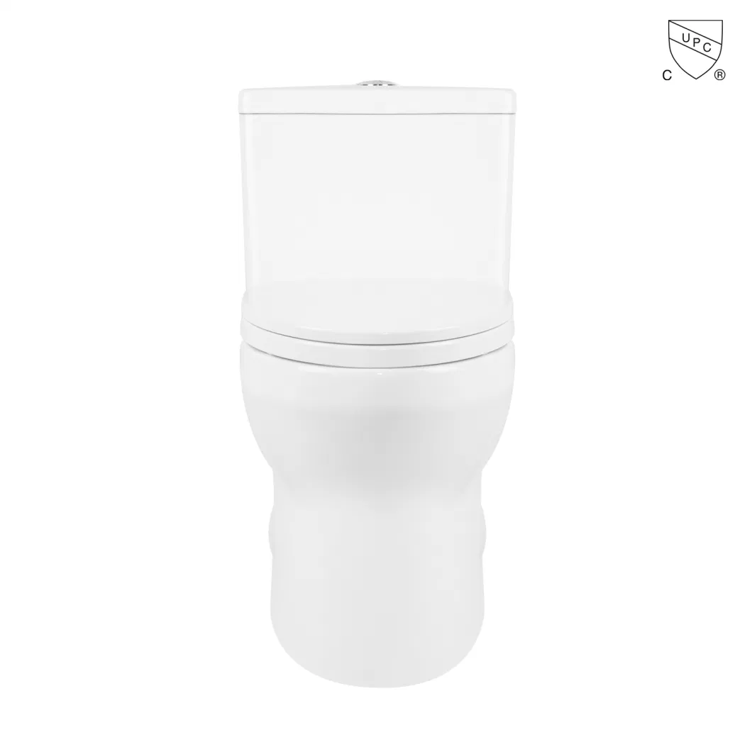 Cupc American Standard Toilet Bathroom Ceramic One-Piece Toilet Elongated Toilet with Soft-Close Toilet Seat